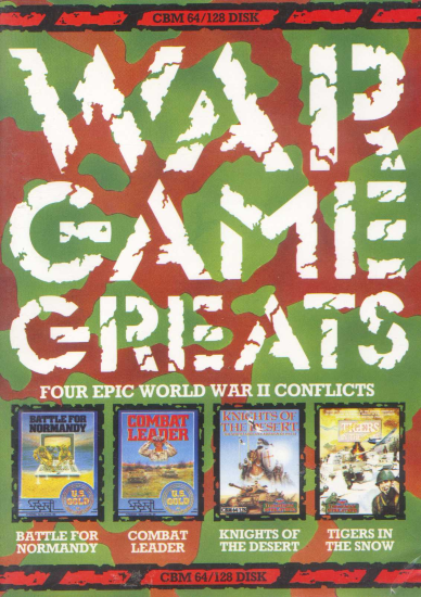 Tigers in the snow box art for Commodore 64
